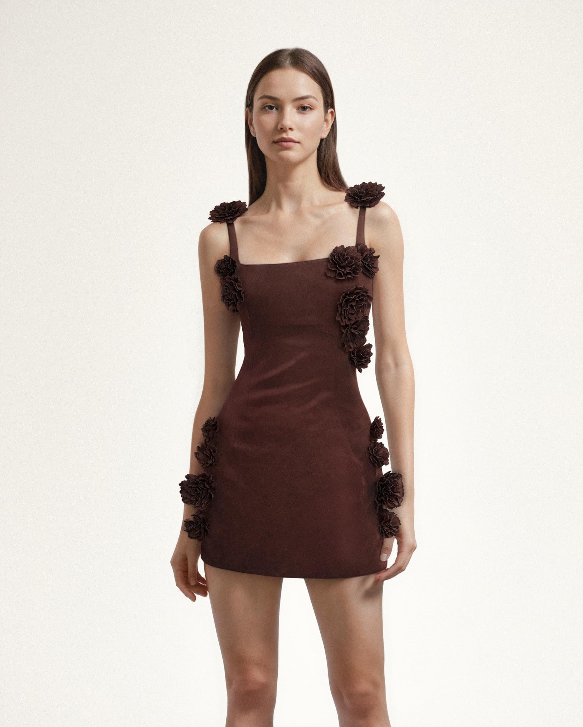 Women's Rosette Applique Mini Dress