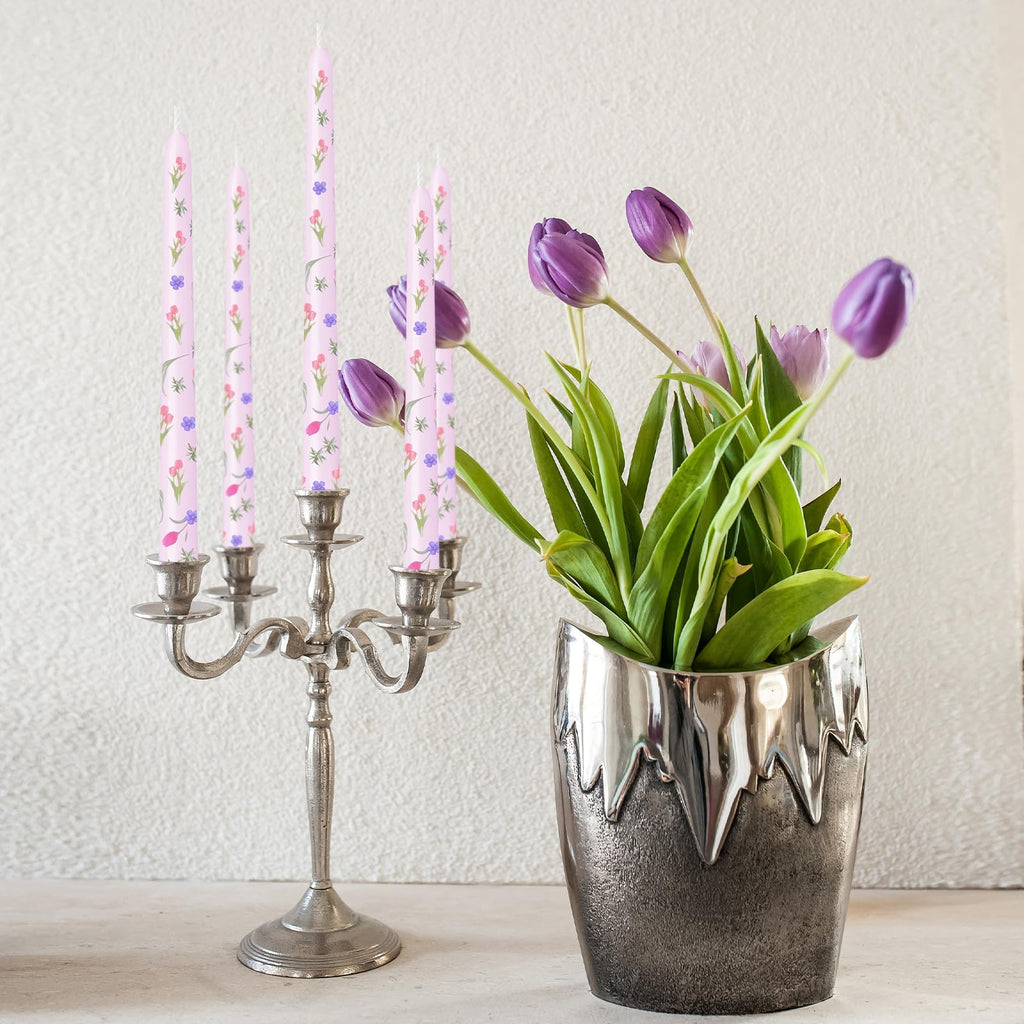 Smokeless Dripless Long Candlesticks, Unscented Tapered 10-Inch