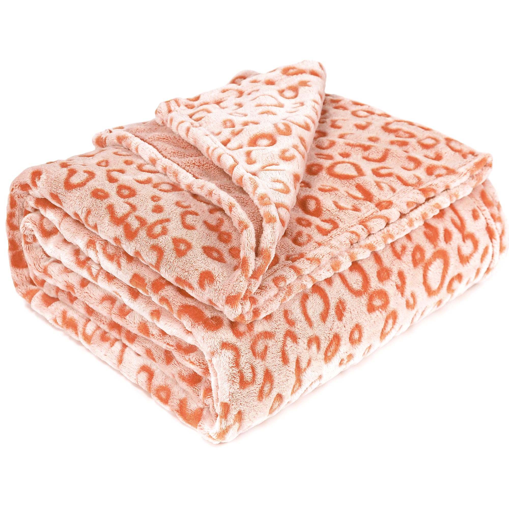 Leopard Throw Blanket - Cheetah Print Soft Fleece Blanket Hot Pink Fuzzy Plush Blankets Cute Bed Couch Decor