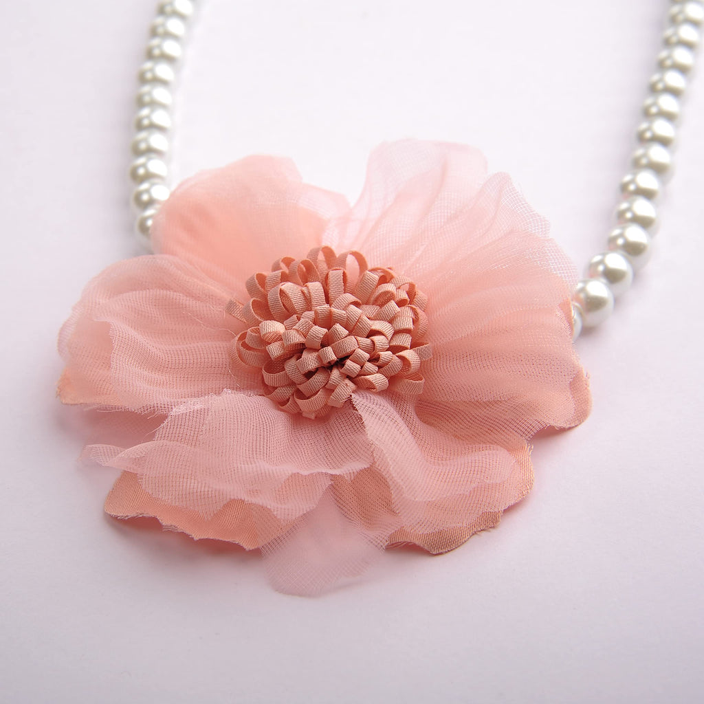 Elegant Pearl Magnetic Curtain Tieback with Handmade Flower Decorative Drapery Holdbacks Rope Holder