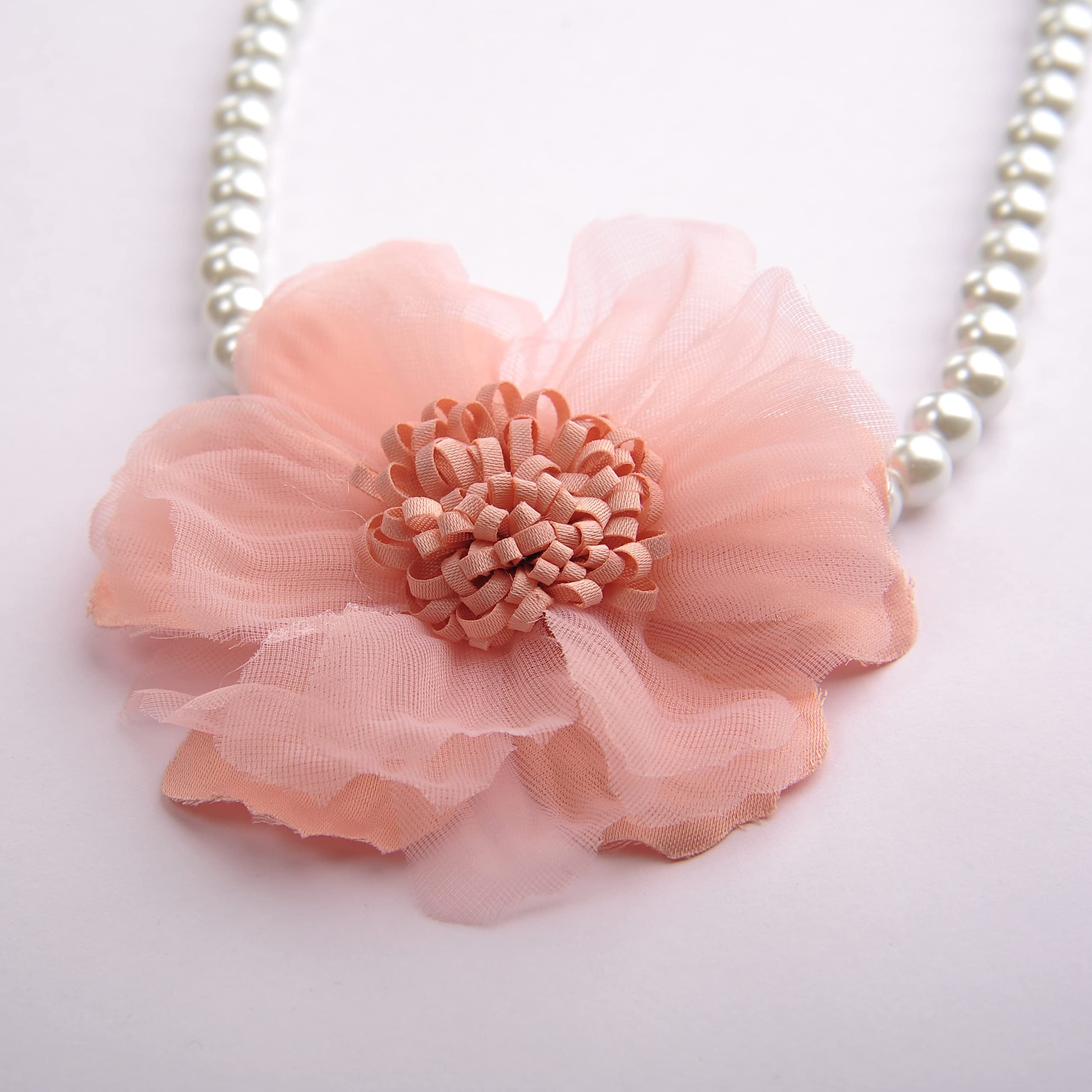 Elegant Pearl Magnetic Curtain Tieback with Handmade Flower Decorative Drapery Holdbacks Rope Holder