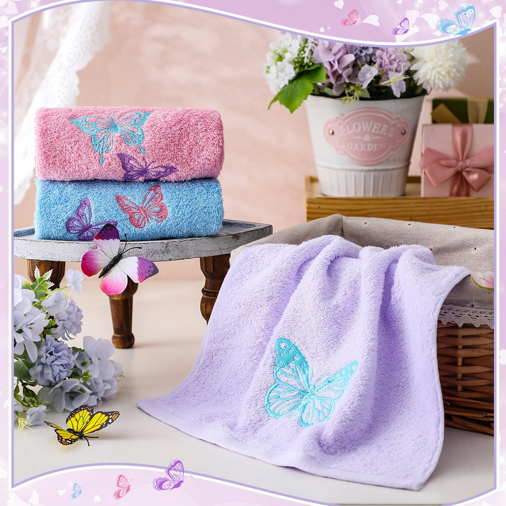 Rose Floral Hand Towels Farmhouse Pink Rose Bathroom Decor 14x29 Inch Embroidered Decorative Cute Summer Flowers Hand Towels Cotton Soft Absorbent Towels for Bathroom Kitchen