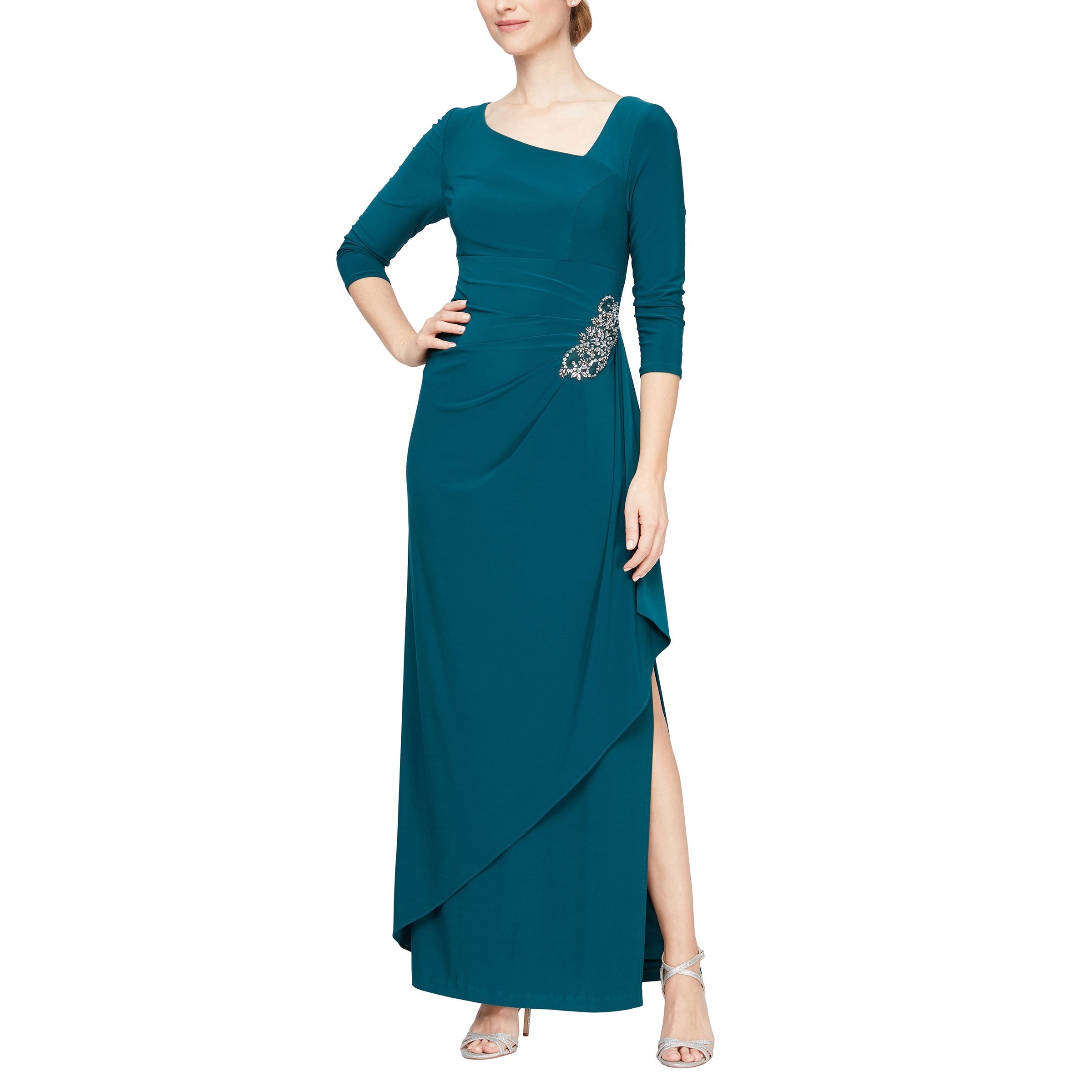 Alex Evenings 81351645 Long Formal 3/4 Sleeve Dress