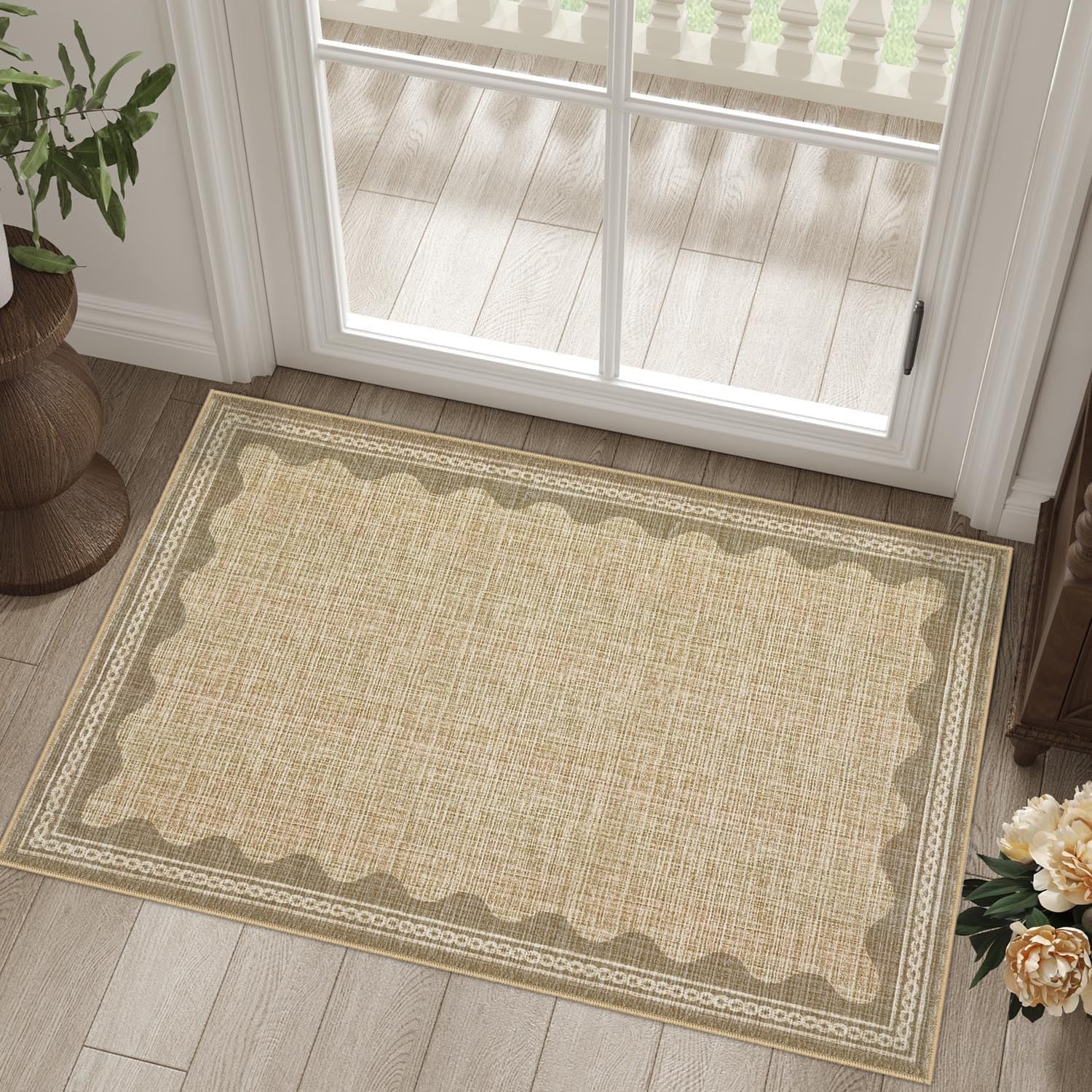 Scalloped Rug Soft Carpet