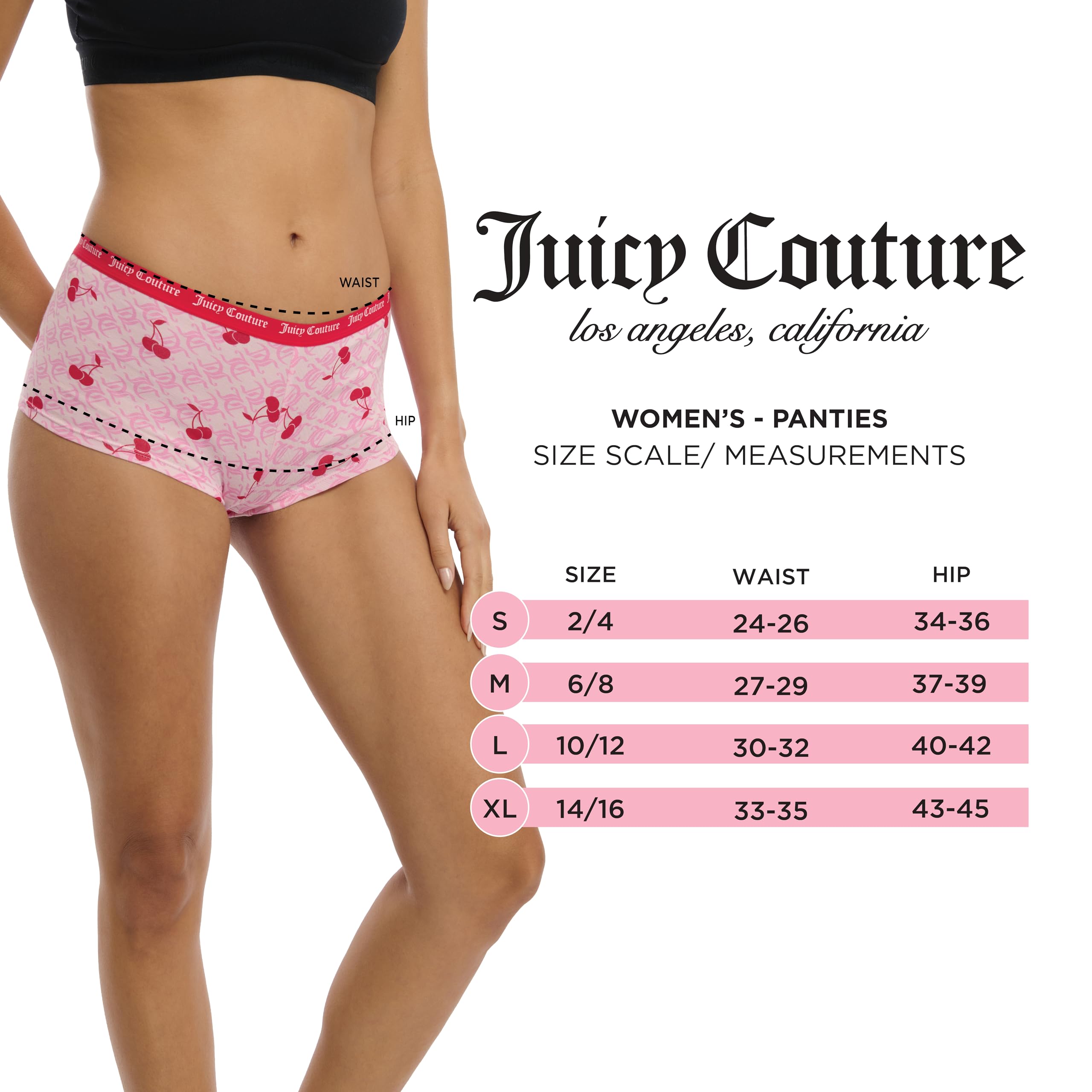 Juicy Couture Women's Cotton Underwear Set 5 Pack