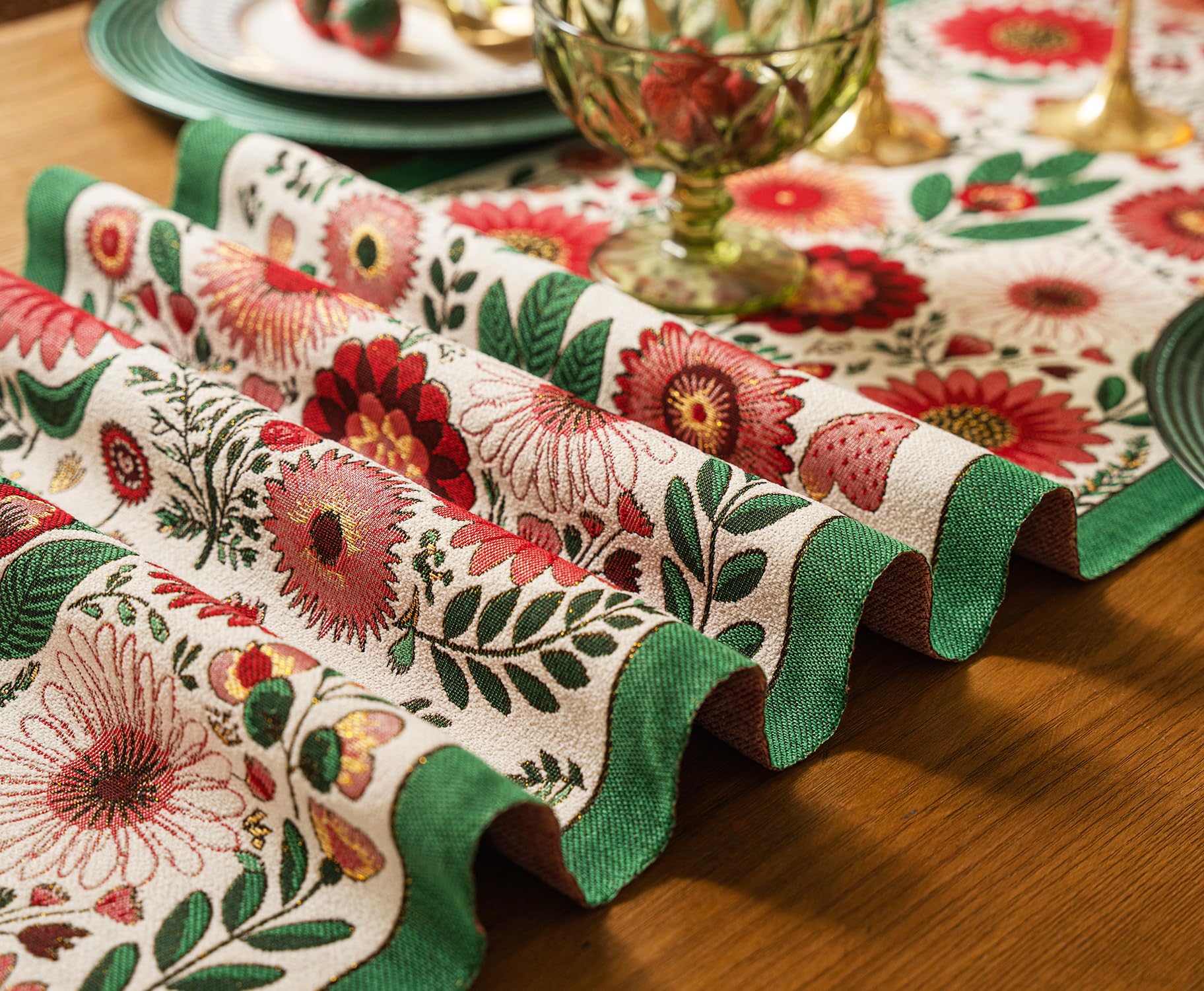 Retro-Luxury Tassels Table Runner Series for Kitchen Dining Table