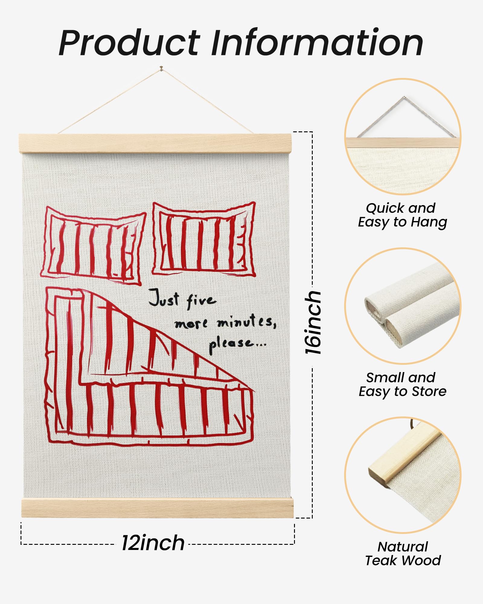 Trendy Preppy Poster Hanger Frame, Aesthetic Wall Art Decor