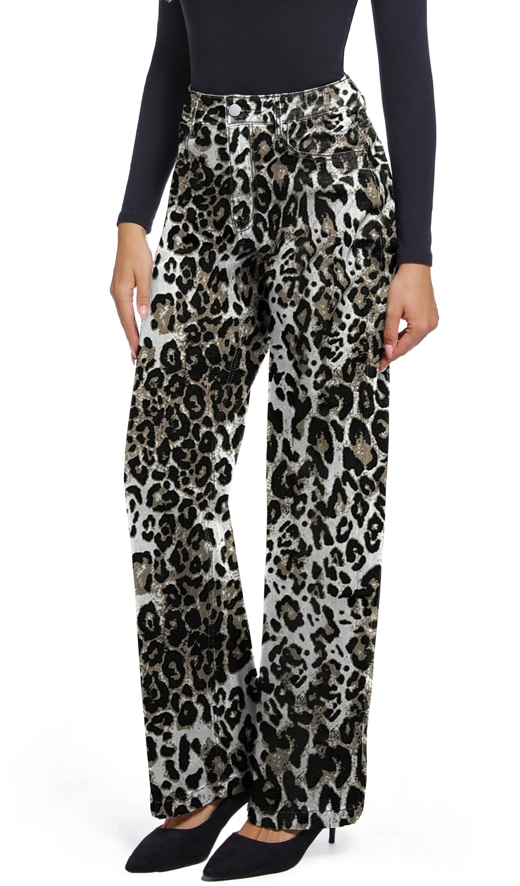 Women's Jeans Straight Leg Casual High Waisted Stretch