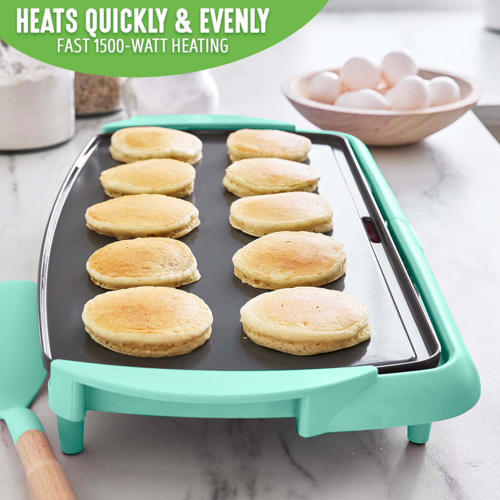 Extra Large 20â€?Electric Griddle, Non-Toxic PFAS & PFOA-Free Ceramic Nonstick, Temperature Control, Quick Even Heating, Removable Drip Tray, Pancakes, Eggs, Sausage, Easy Clean