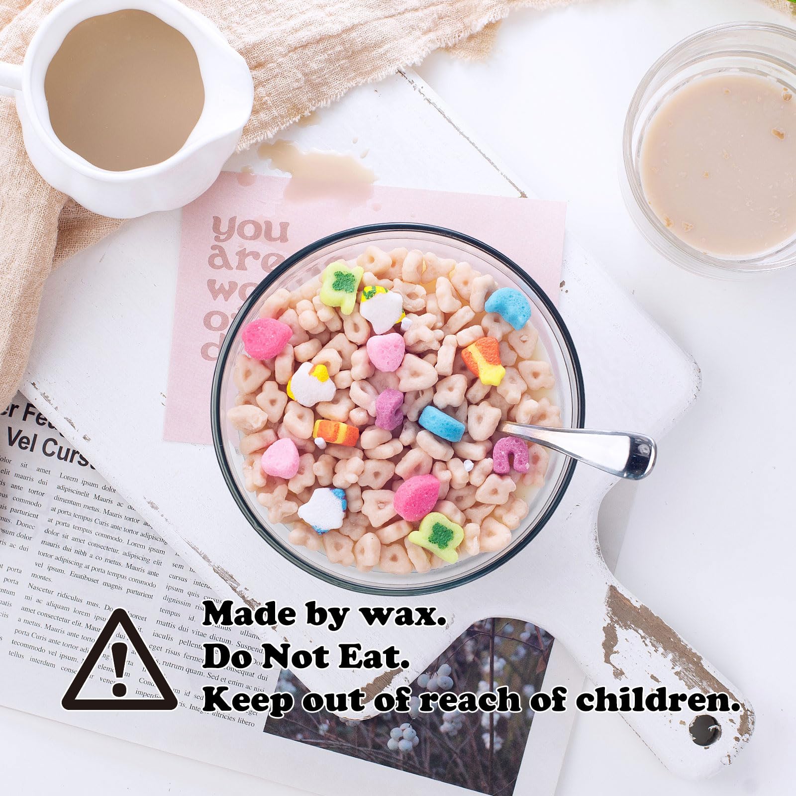 Cereal Bowl with Metal Spoon Scented Soy Candle