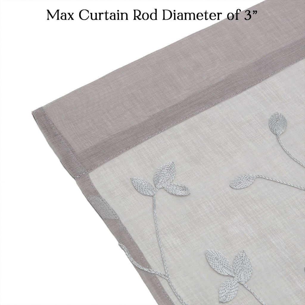 Embroidered Vine Curtains - Sheer Curtains