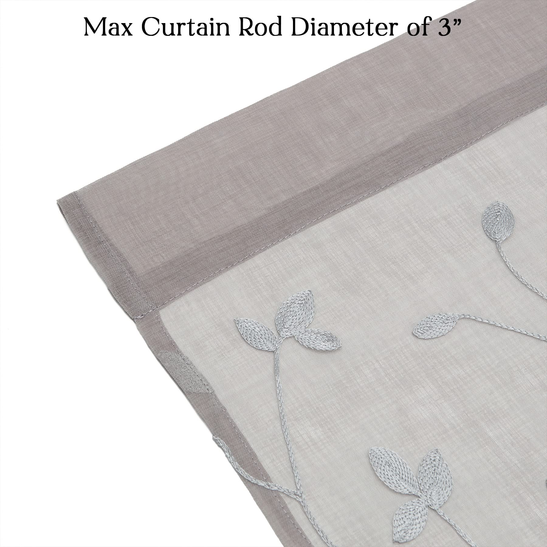 Embroidered Vine Curtains - Sheer Curtains