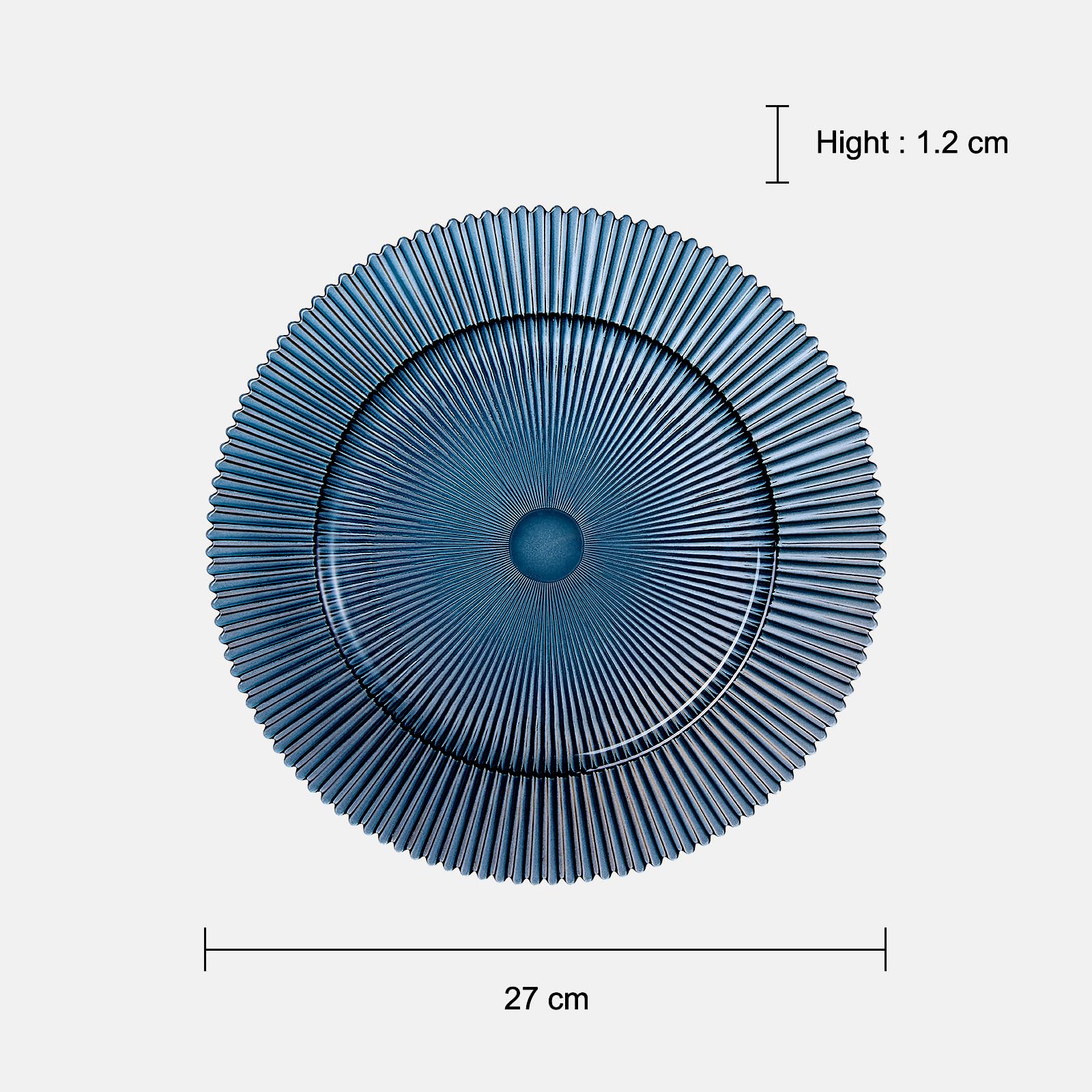 Glass Colored Plates | Set of 6 Plate | Natural Colors 10.6" Dinner & Charger Plate - Server, Charger, Dinner Server, Appetizer, Snack, Fruit, Side Serveware