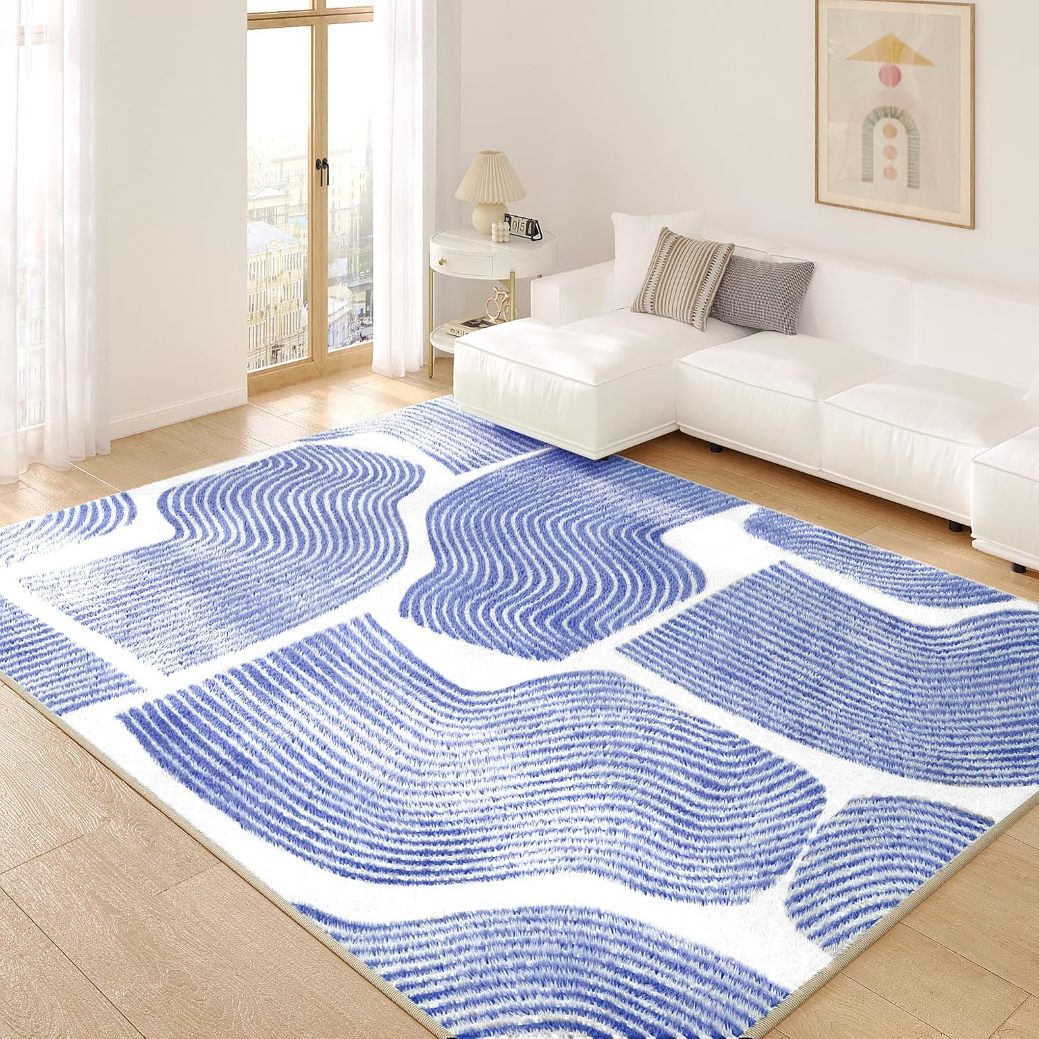 Zen Garden Area Rug - Ultra Soft Area Rug, Non Slip, Stain Resistant Living Room Rug, Washable Area Rugs for Living Room, Rugs for Bedroom