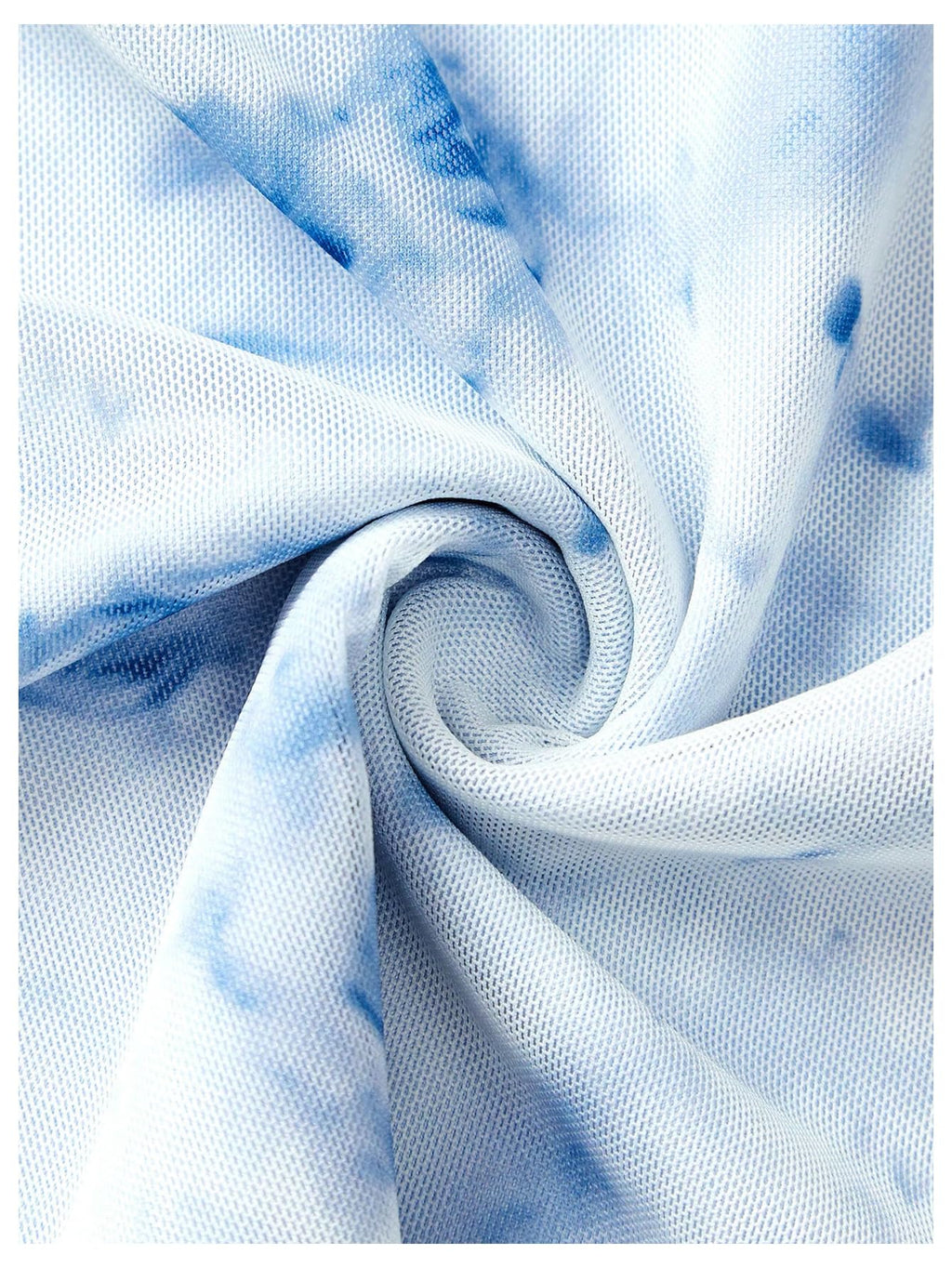 Verdusa Women's Floral Print Mesh Bell Sleeve Tie-Front Top with Lettuce Trim