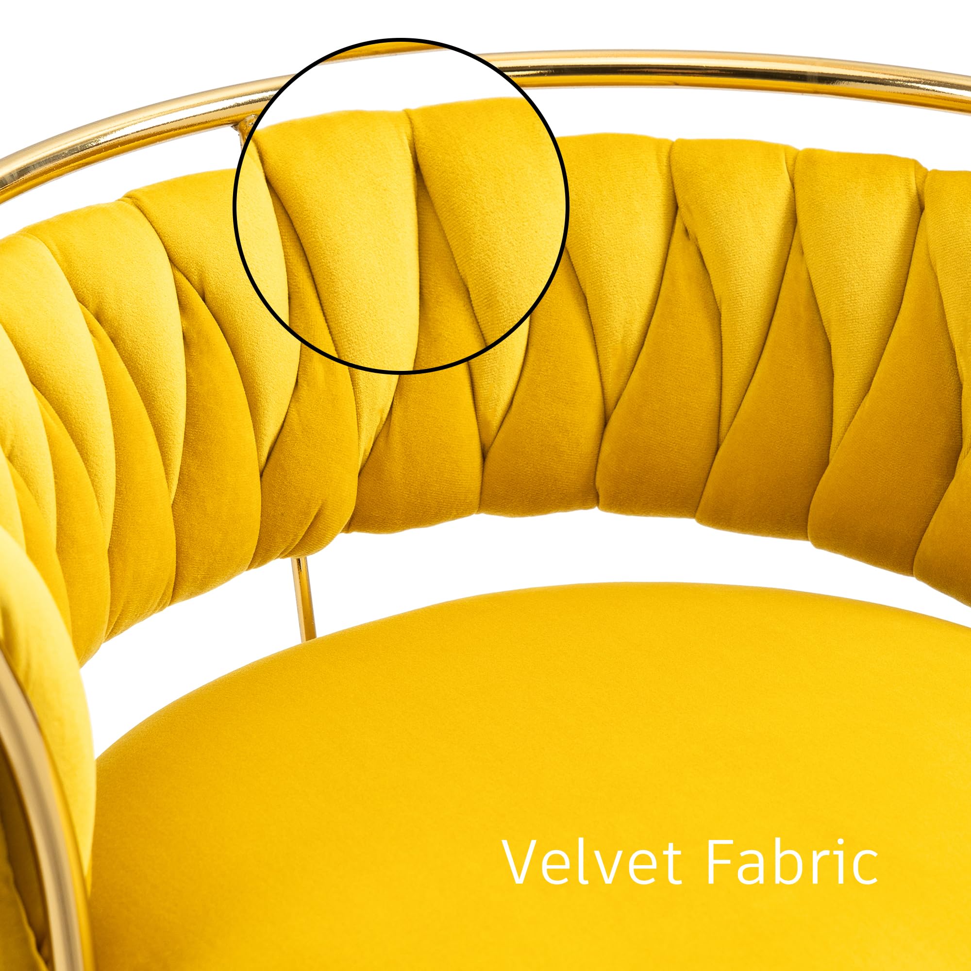 Velvet Swivel Bar Stools, Adjustable Counter Height Bar Chairs with Low Back & Footrest, Modern Gold Bar Stools for Kitchen Island, Bar Pub