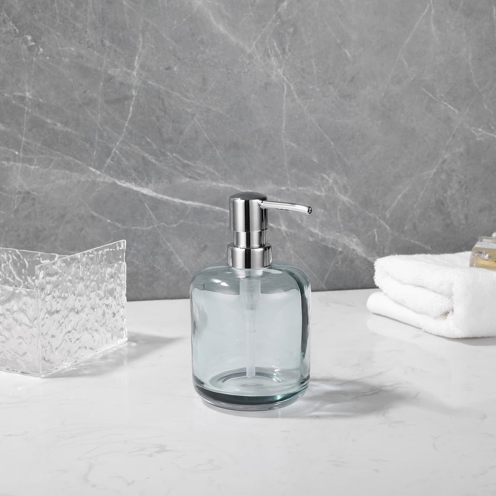 Glass Soap Pump Dispenser, Refillable Soap Dispenser