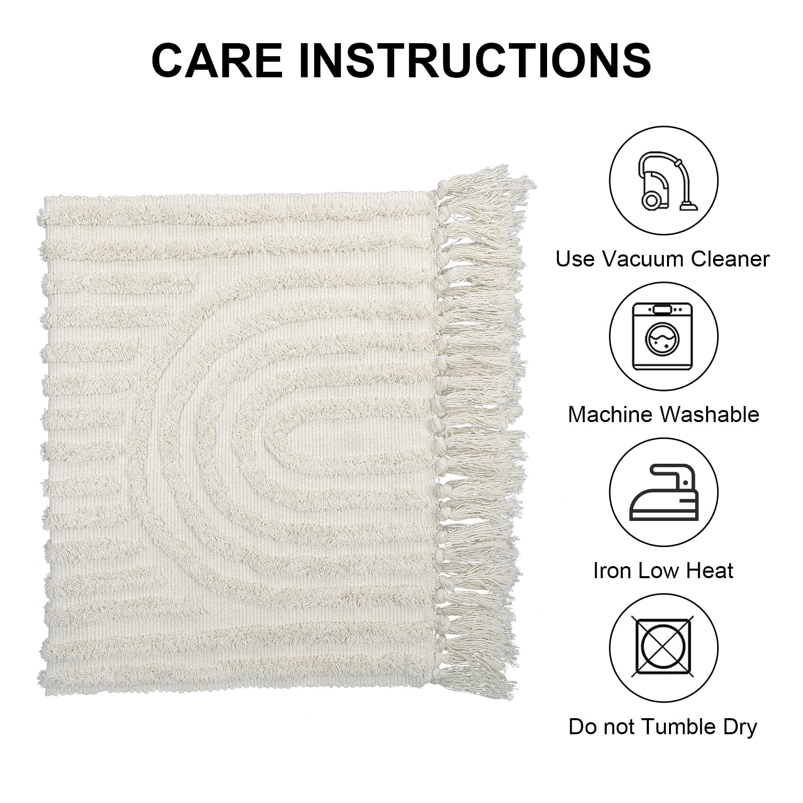 Washable Kitchen Runner Rug - Hand-Woven Bathroom Runner Rug with Tassels, Terracotta Entryway Runner Rug, Tufted Rainbow Bedroom Rug Runner, Hallway Rug for Laundry/Living Room