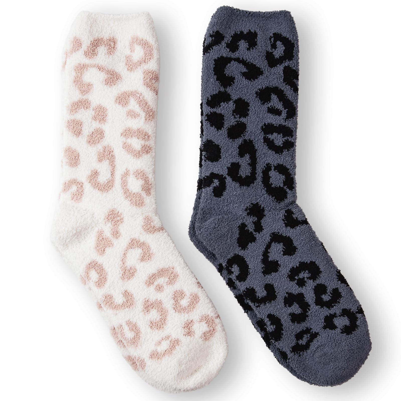 Fuzzy Socks for Women Leopard Print,Microfiber Cozy Socks Fluffy Warm Socks for Women, Luxury Gifts for Women