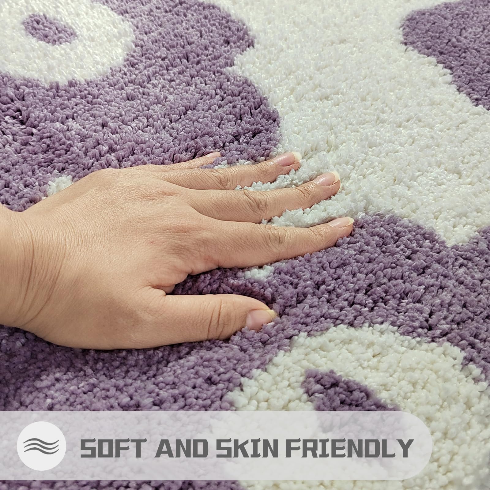 Cute Bath Mat for Bathroom Soft Super Absorbent Non Slip TPR Backing, Quick Drying, Machine Washable Bath