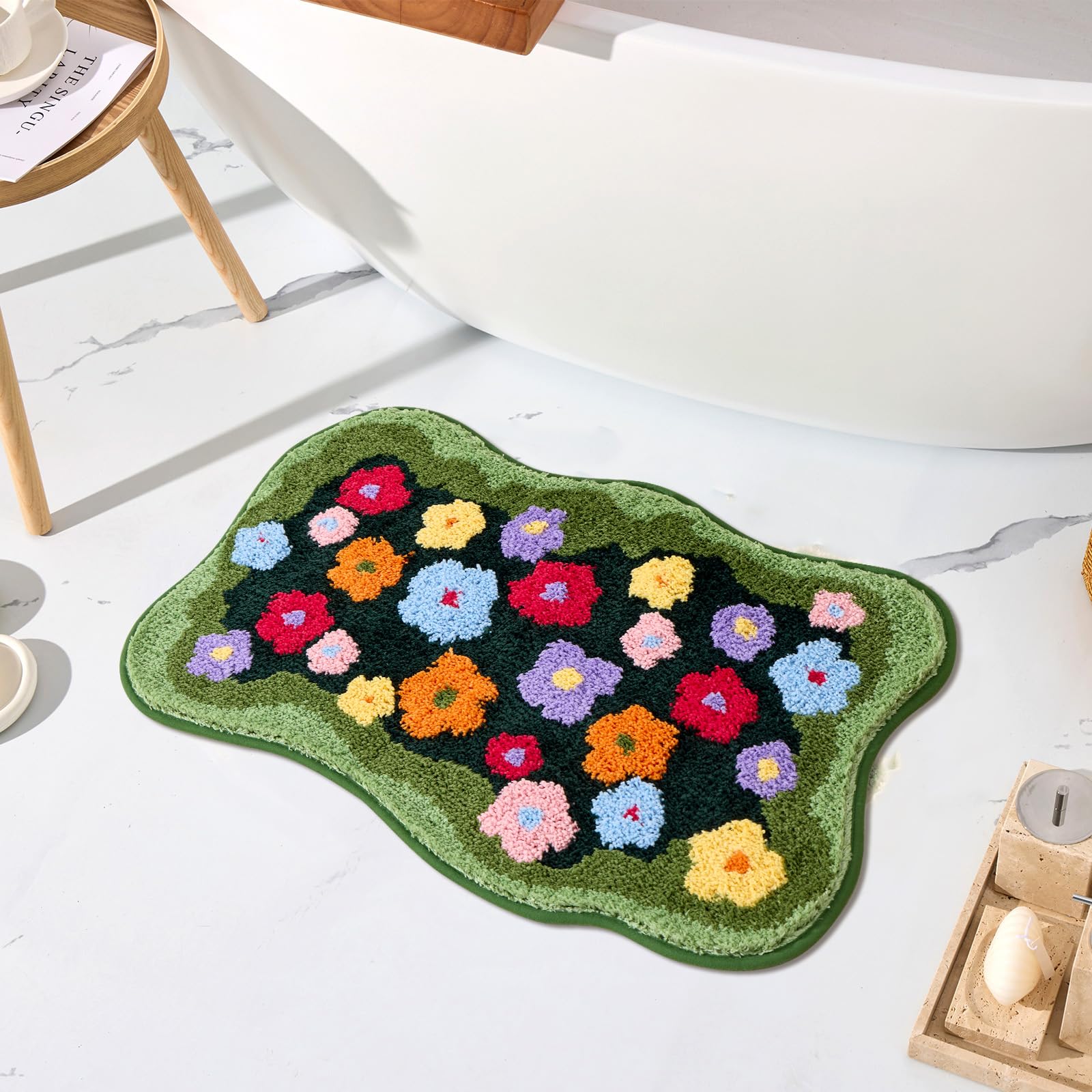 Cute Bathroom Rug Bath Mat Soft Microfiber Non Slip Washable Absorbent Rugs
