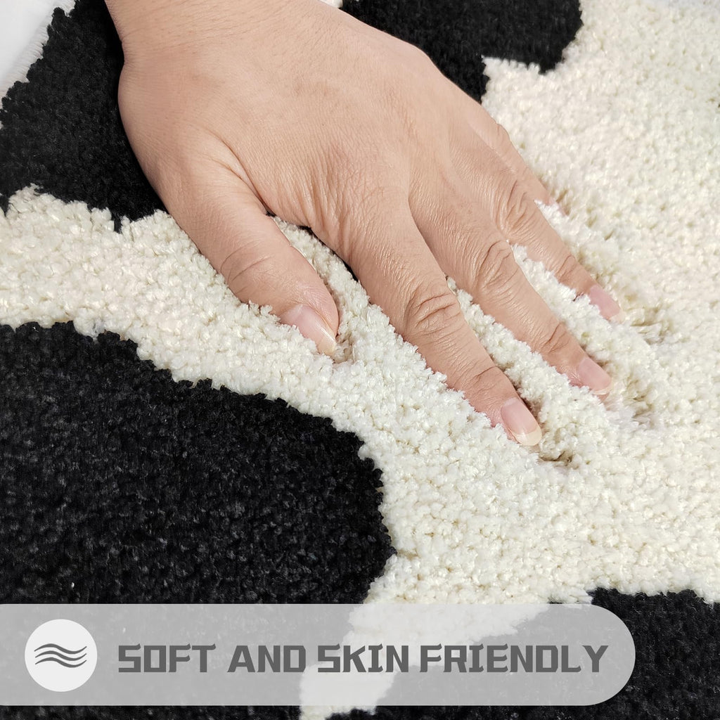 Cute Bath Mat for Bathroom Soft Super Absorbent Non Slip TPR Backing, Quick Drying, Machine Washable Bath