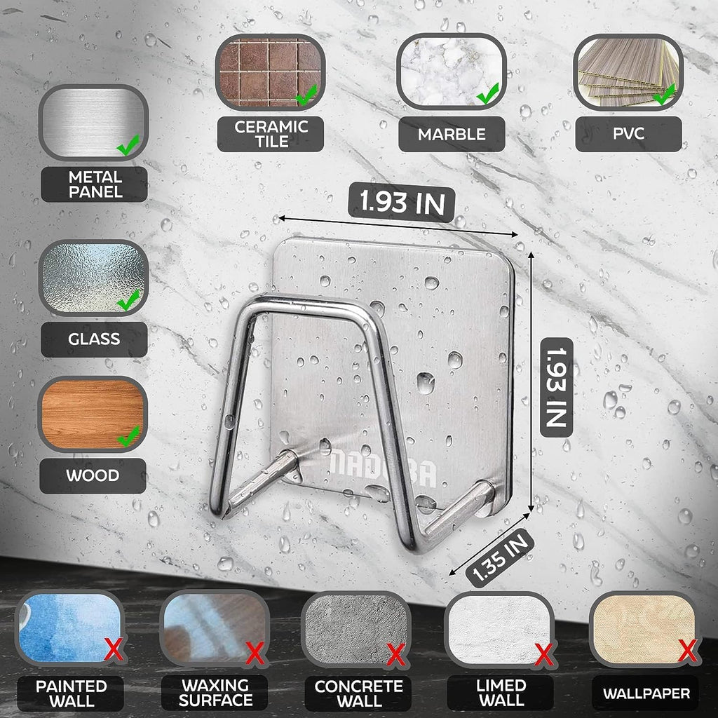 Stainless Steel Sponge Holder for Kitchen Sink â€?Compact & Durable, Easy to Install, Keeps Sponge Dry, Saves Storage Space