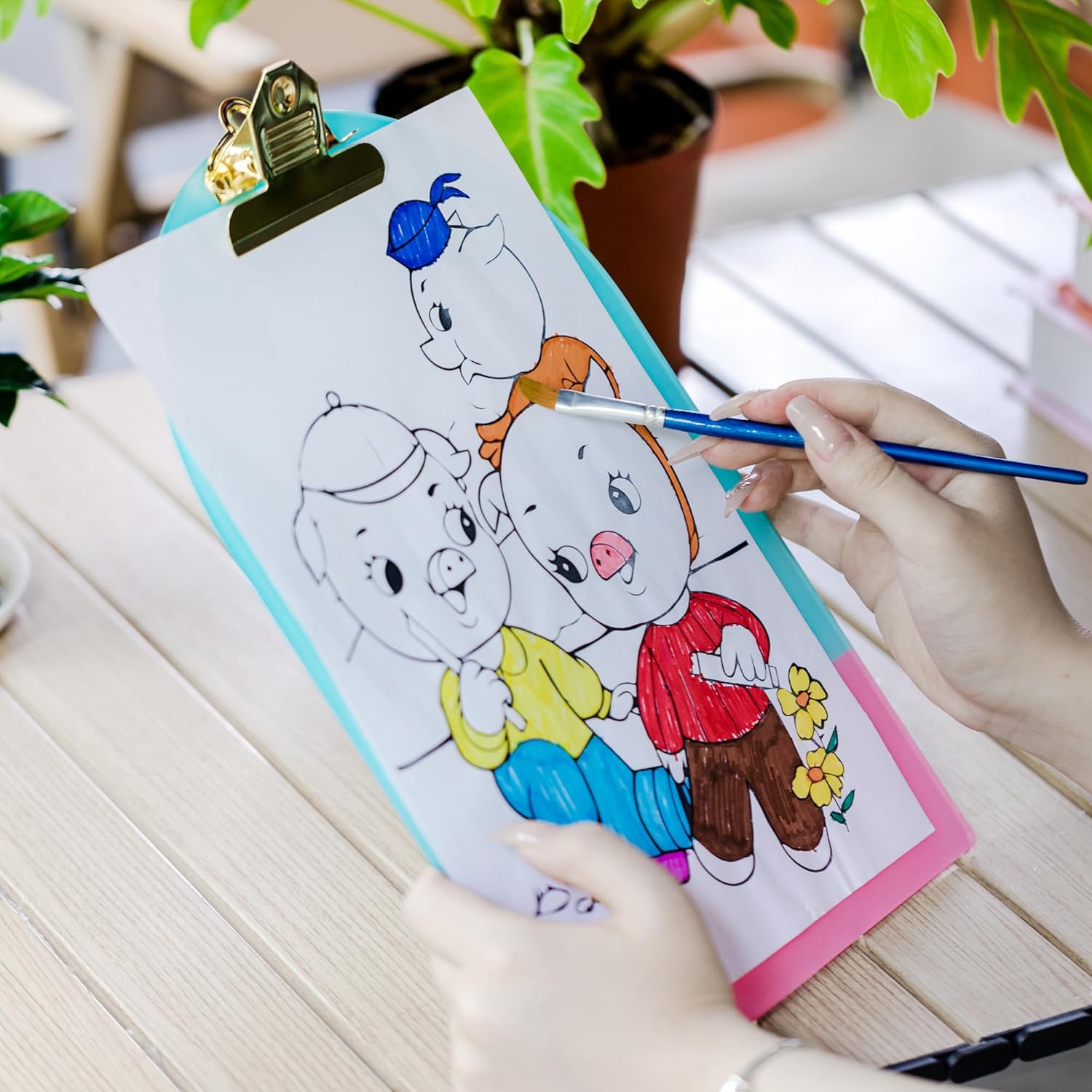 Drawing Art Clipboard | Blue/Pink Acrylic Clipboards