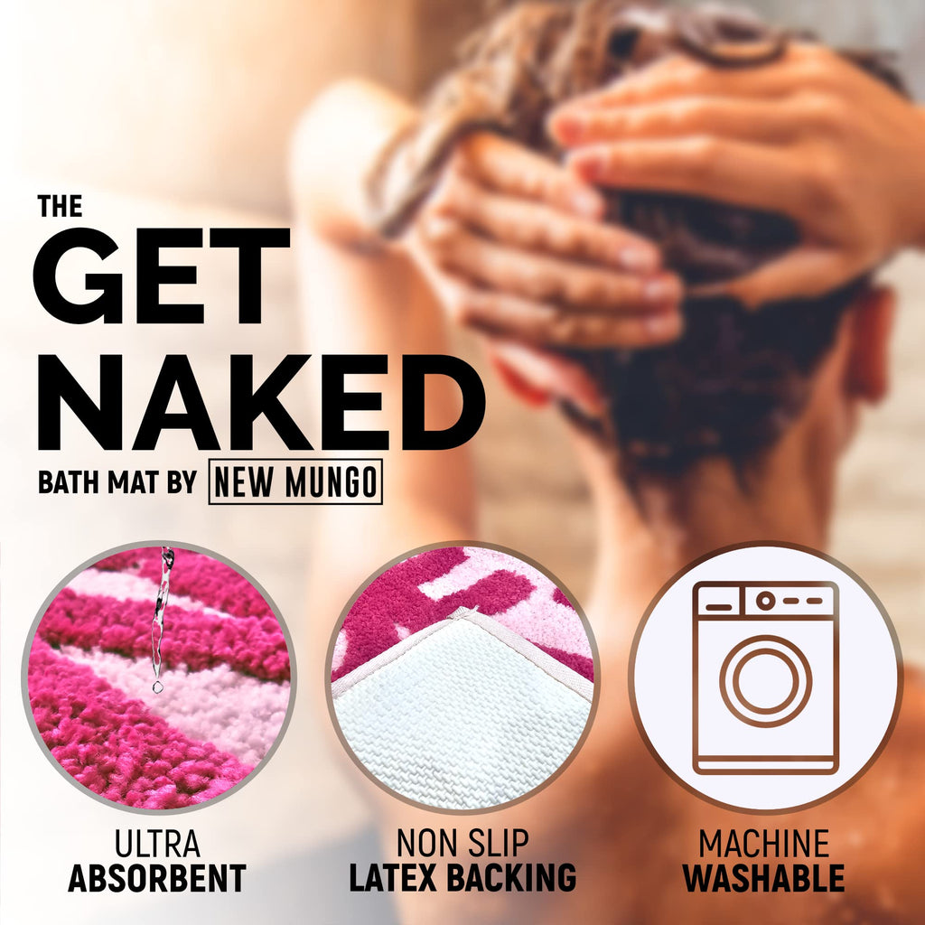 Get Naked Bath Mat - Cute Bathroom Rugs 31" x 20"