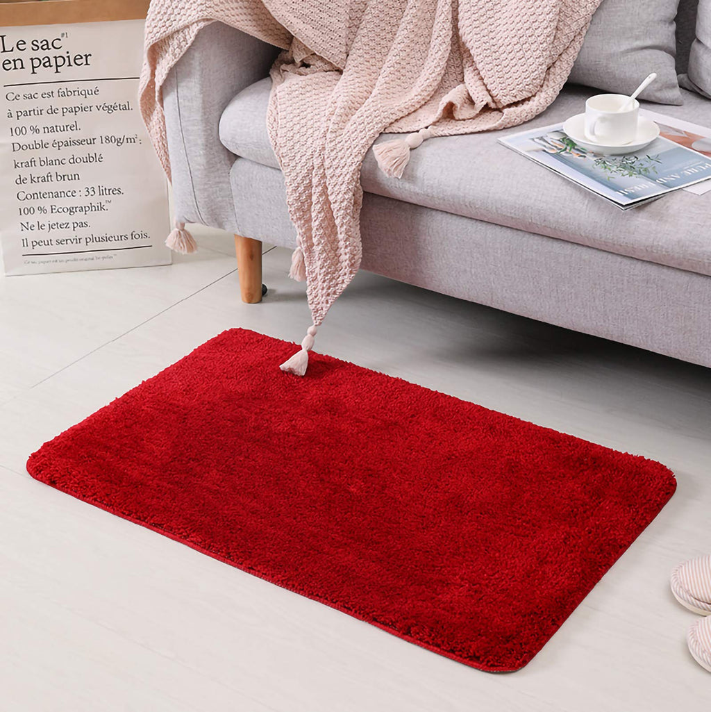Shaggy Bathroom Rugs Sets 3 Piece for Bathroom Non-Slip - Water Absorbent Bath Rug Floor Mats Soft Washable Shower Rug with U-Shaped Contour Rug Toilet Lid Cover