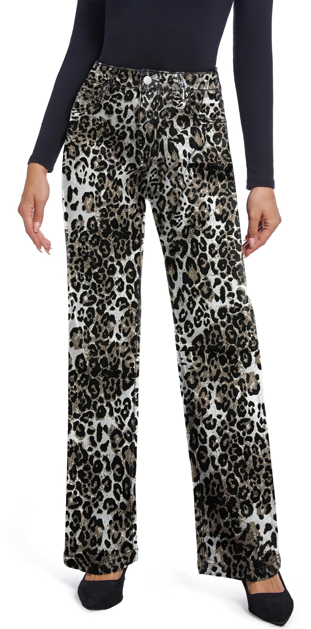 Women's Jeans Straight Leg Casual High Waisted Stretch