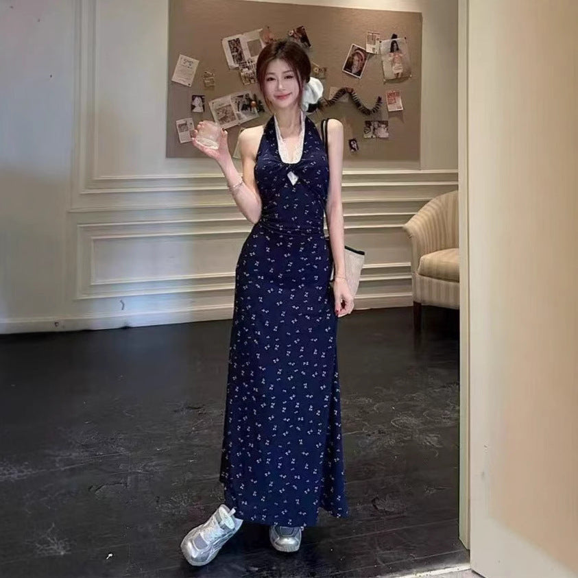 Halter Floral Skirt Dress