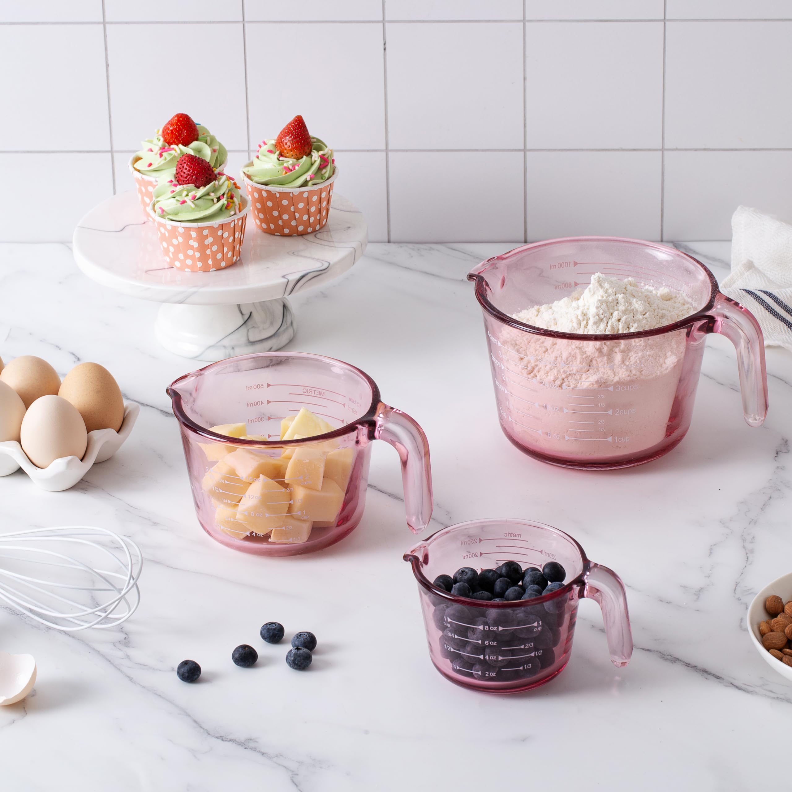Glass Measuring Cups - Ideal for Cooking and Baking