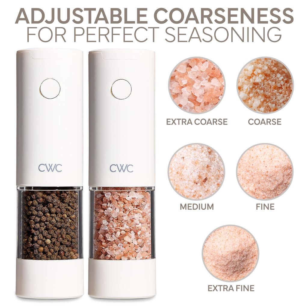 Electric Pepper & Salt Shaker Set of 2 Grinders