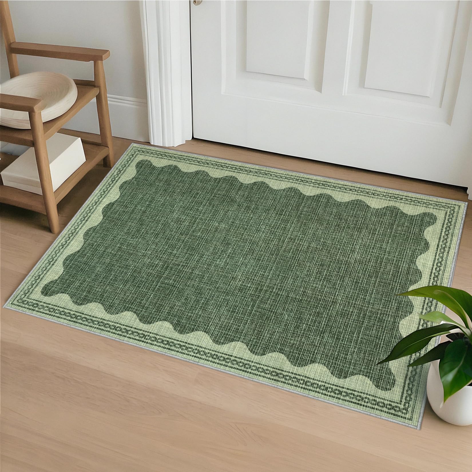 Scalloped Rug Soft Carpet