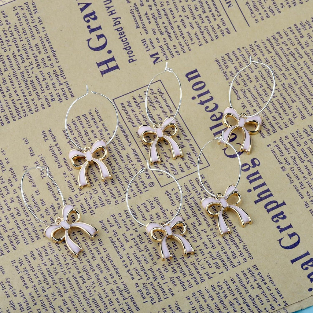 Wine Bow Charms Wine Glass Charms For Stem Glasses
