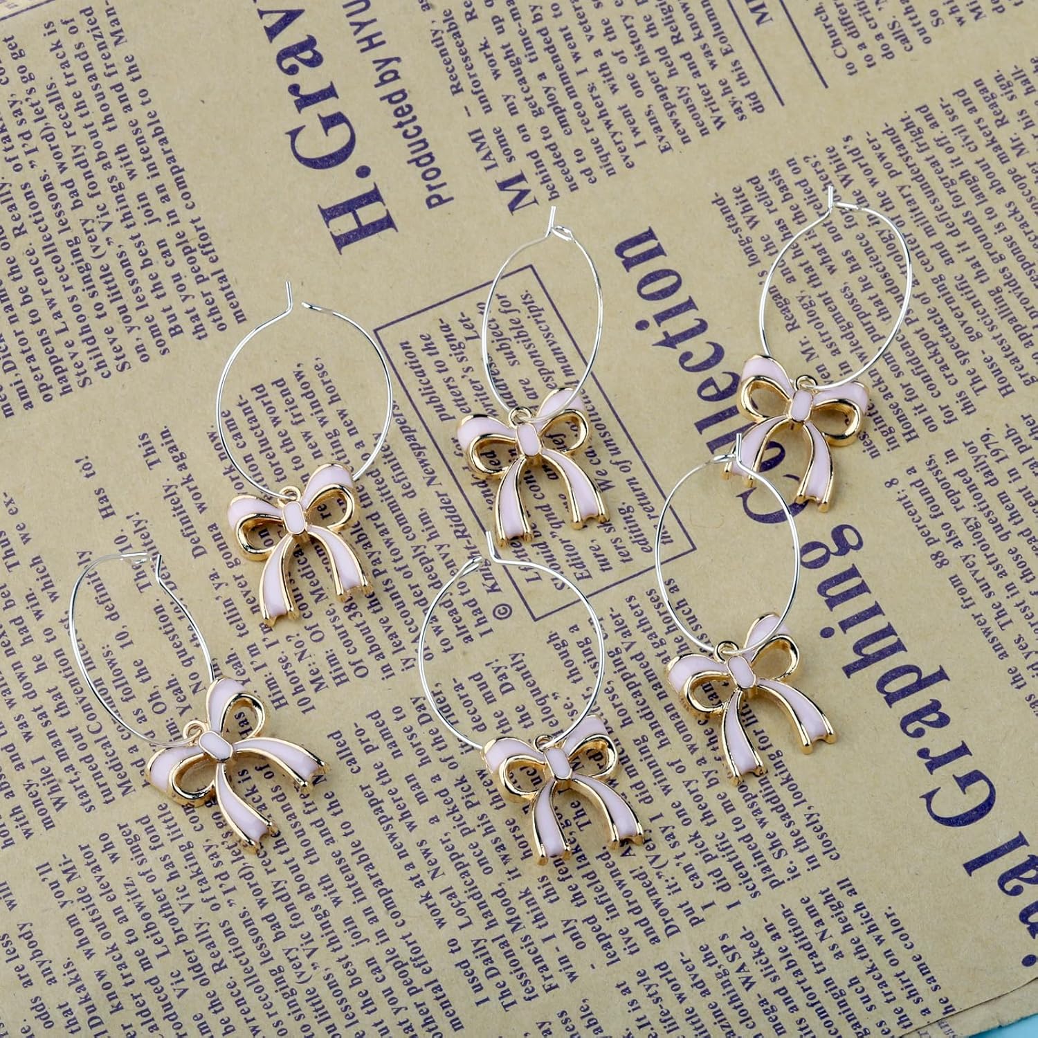 Wine Bow Charms Wine Glass Charms For Stem Glasses