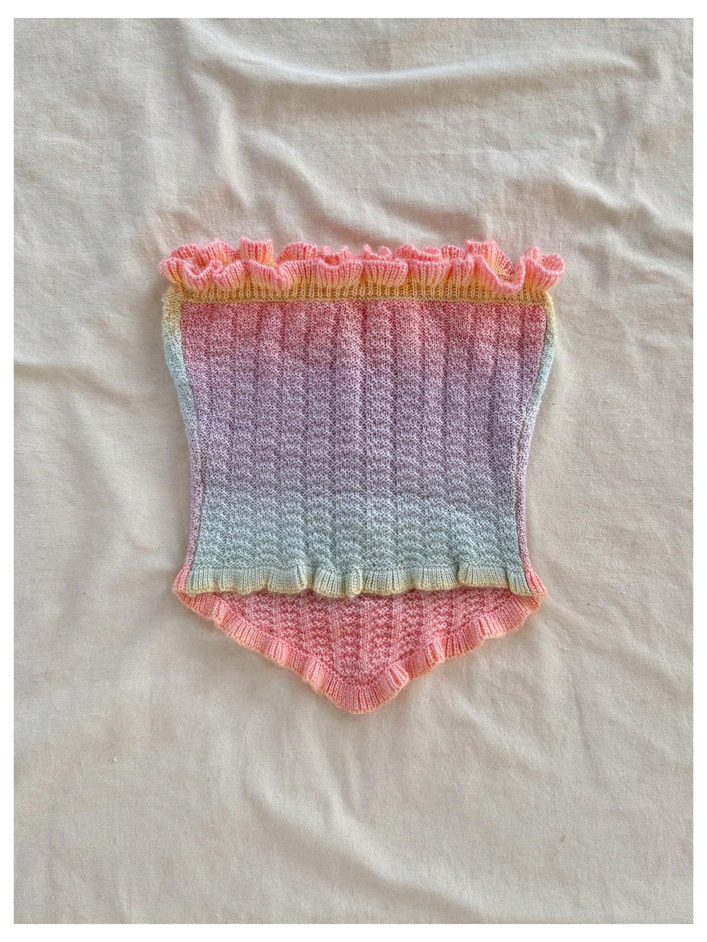 Women's Pearl Strapless Tops Summer Asymmetrical Tube Tops