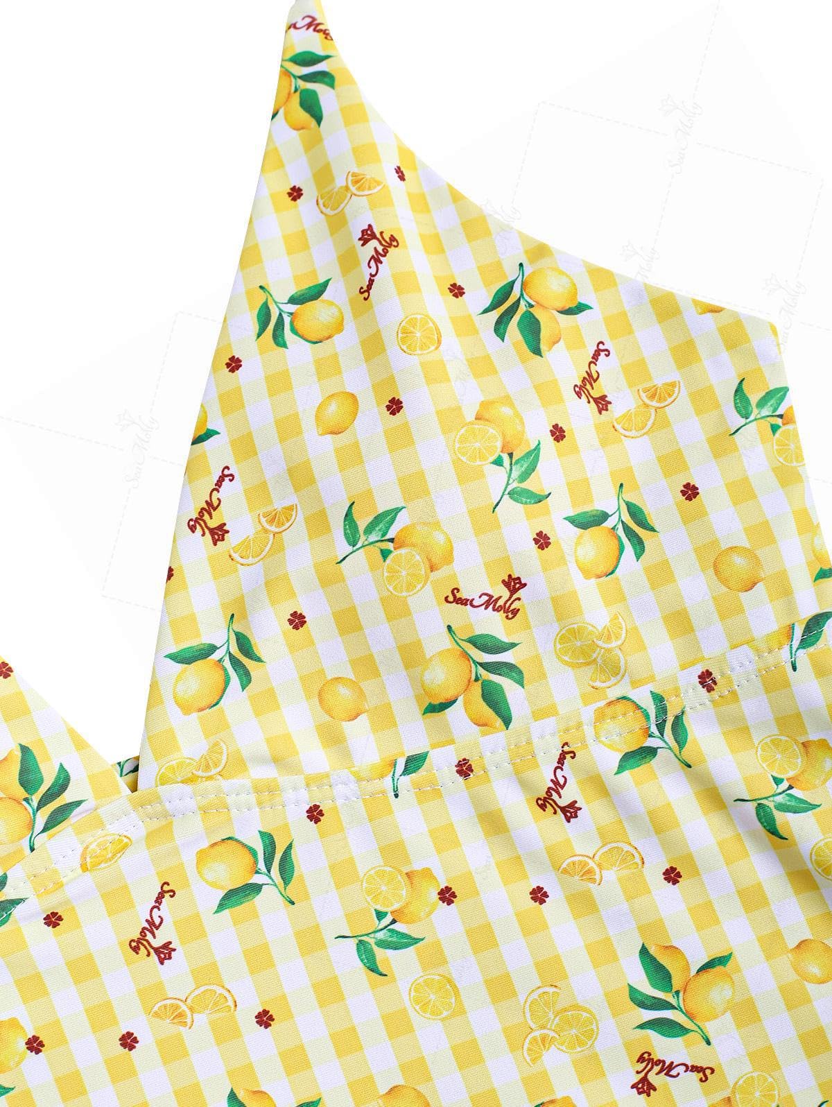 Floral Halter Tied Cheeky Tankini Set