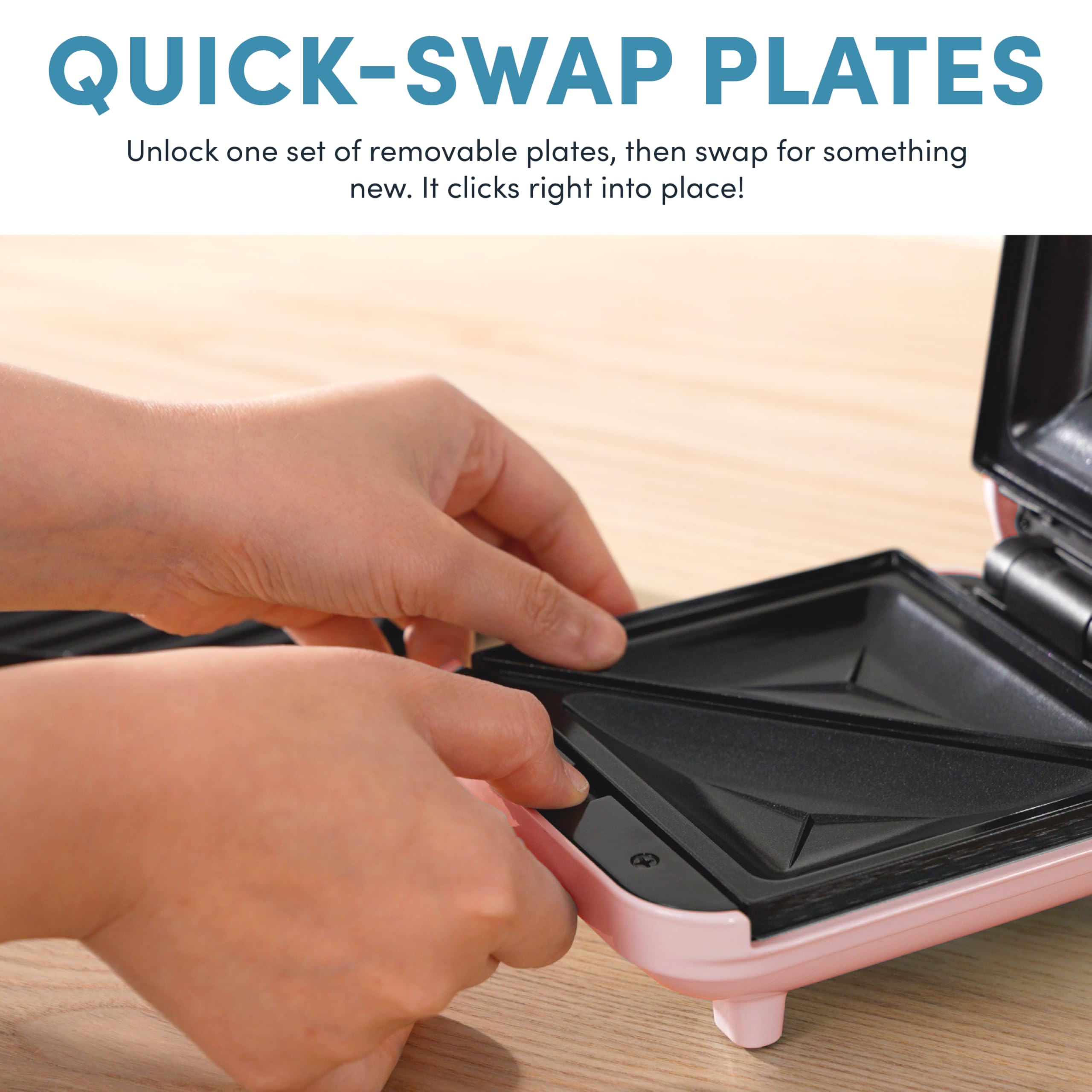 Sandwich Grill, and Waffle Maker with Removable Ceramic Coated Plates 3-in-1 Panini Press