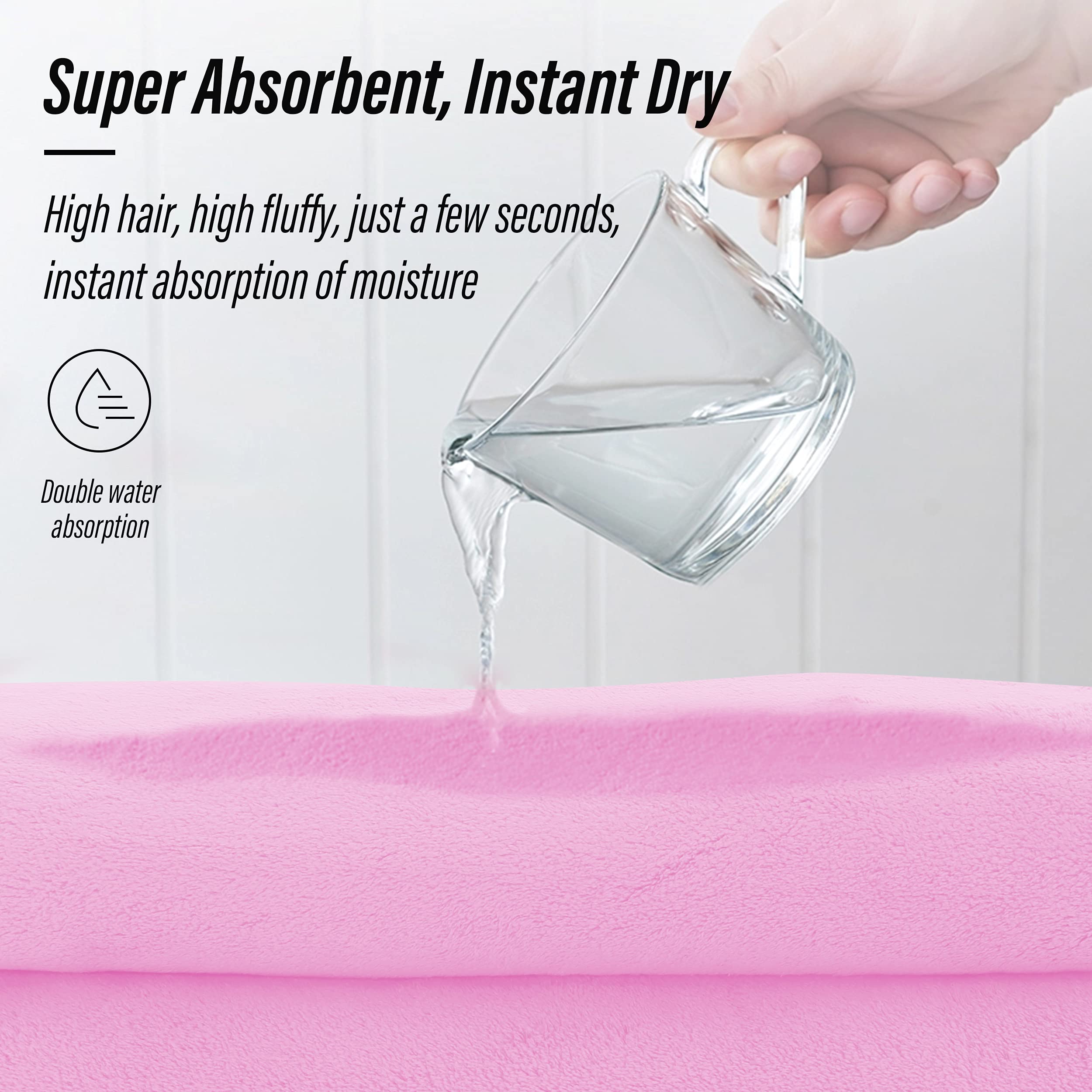 Ultra Soft Towel Set - Quick Drying - 2 Bath Towels 2 Hand Towels 2 Washcloths - Microfiber Coral Velvet Highly Absorbent Towel (6 Pcs)