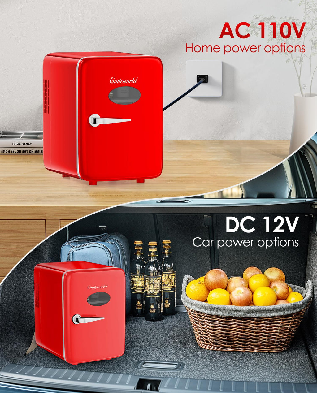 Skincare Fridge - Makeup Fridge for Refrigerating Skincare and Food, Mini Fridge Cooler and Warmer