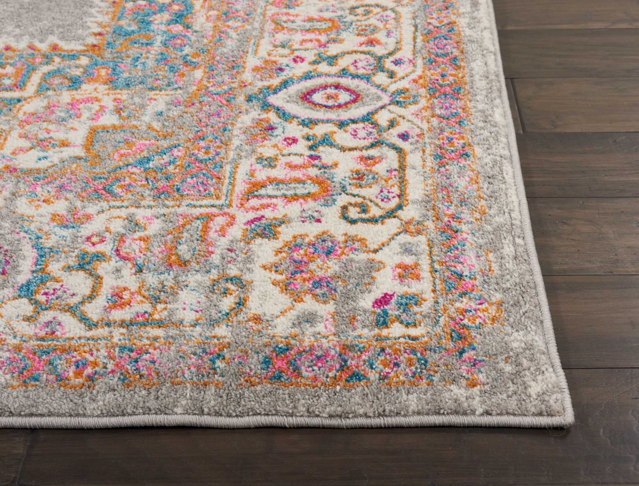 Traditional Boho Area Rug - Easy Cleaning, Non Shedding, Bed Room, Living Room, Hallway
