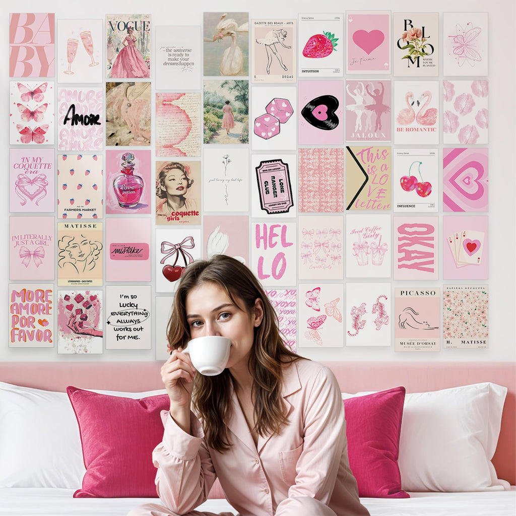 Preppy Aesthetic Wall Collage Kit â€?Cute Posters for Girls' Bedroom Decor