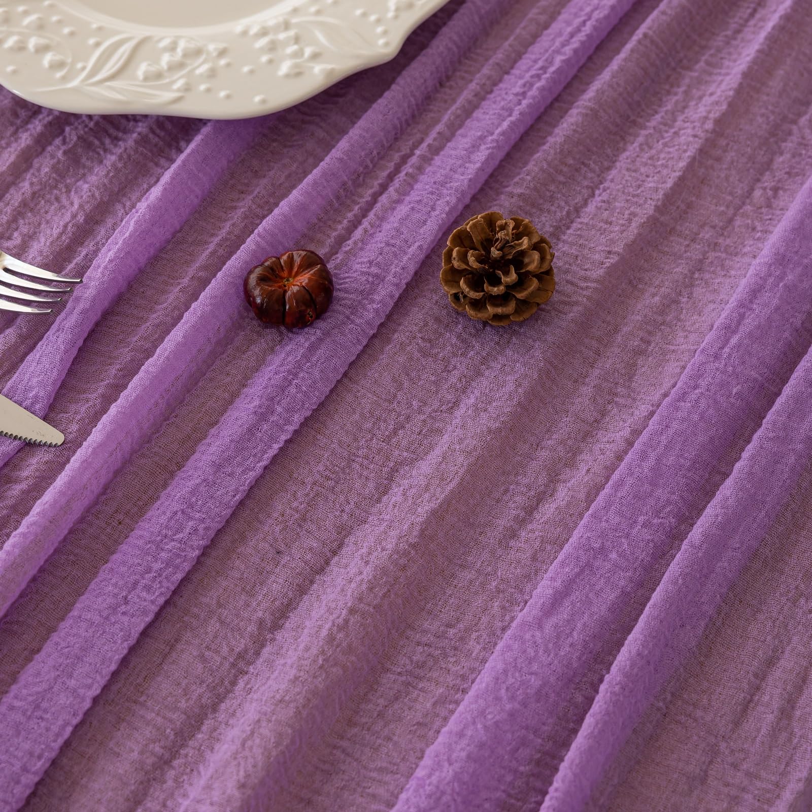 Table Runner Cheese Cloth Rustic Gauze Cheesecloth Table Runner 120 Inch 10 FT Sheer Boho Home Decorations