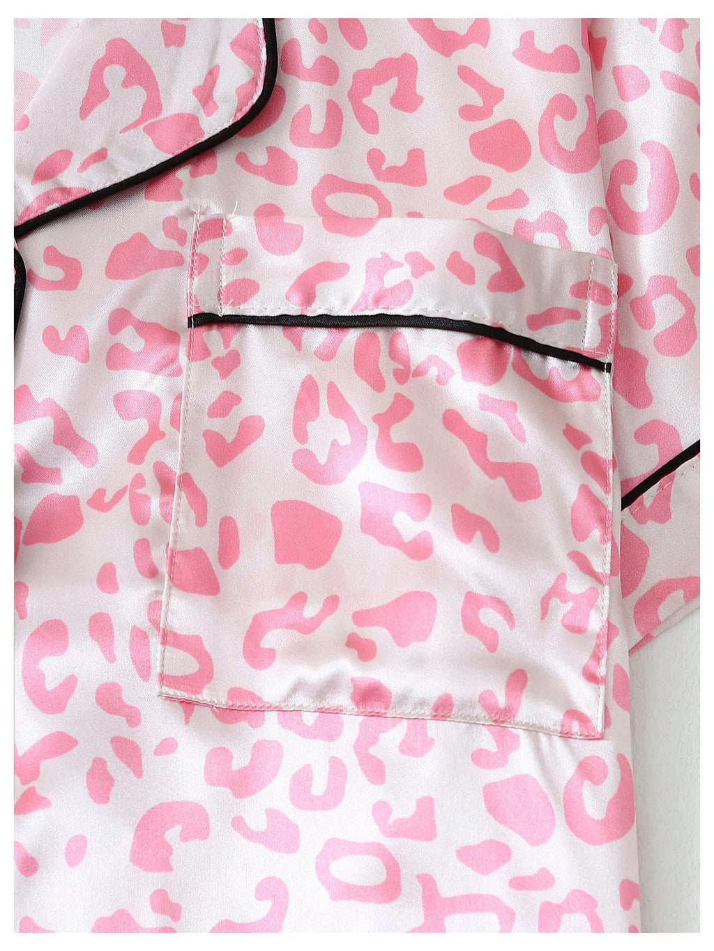 Women's Silk Satin Pajama Set Print Sleepwear Short Sleeve Button Down Pjs Shorts Cheetah Loungewear