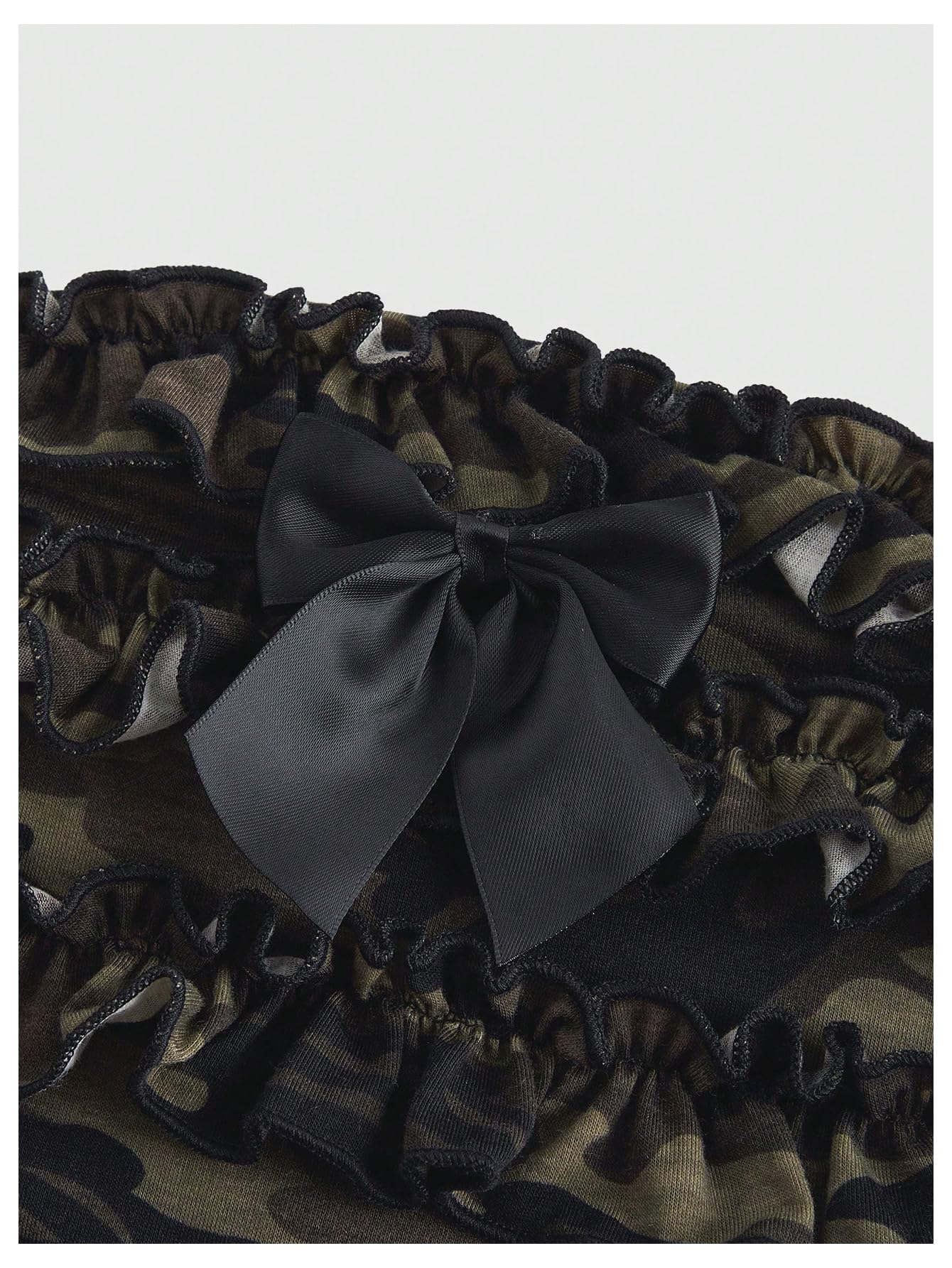 Women's Strapless Tube Jumpsuit with Ruffles, Punk, Gothic Style