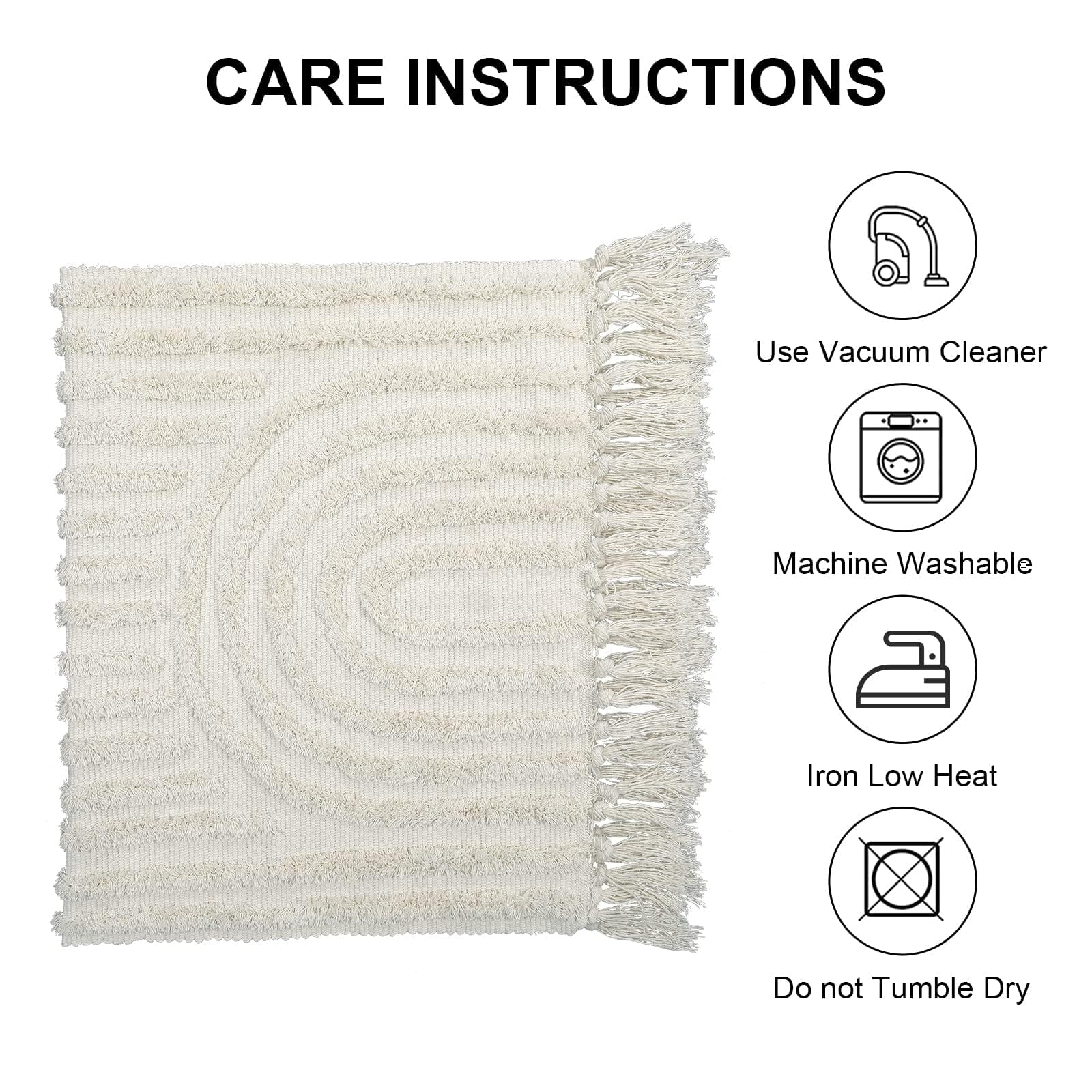 Washable Kitchen Runner Rug - Hand-Woven Bathroom Runner Rug with Tassels, Terracotta Entryway Runner Rug, Tufted Rainbow Bedroom Rug Runner, Hallway Rug for Laundry/Living Room