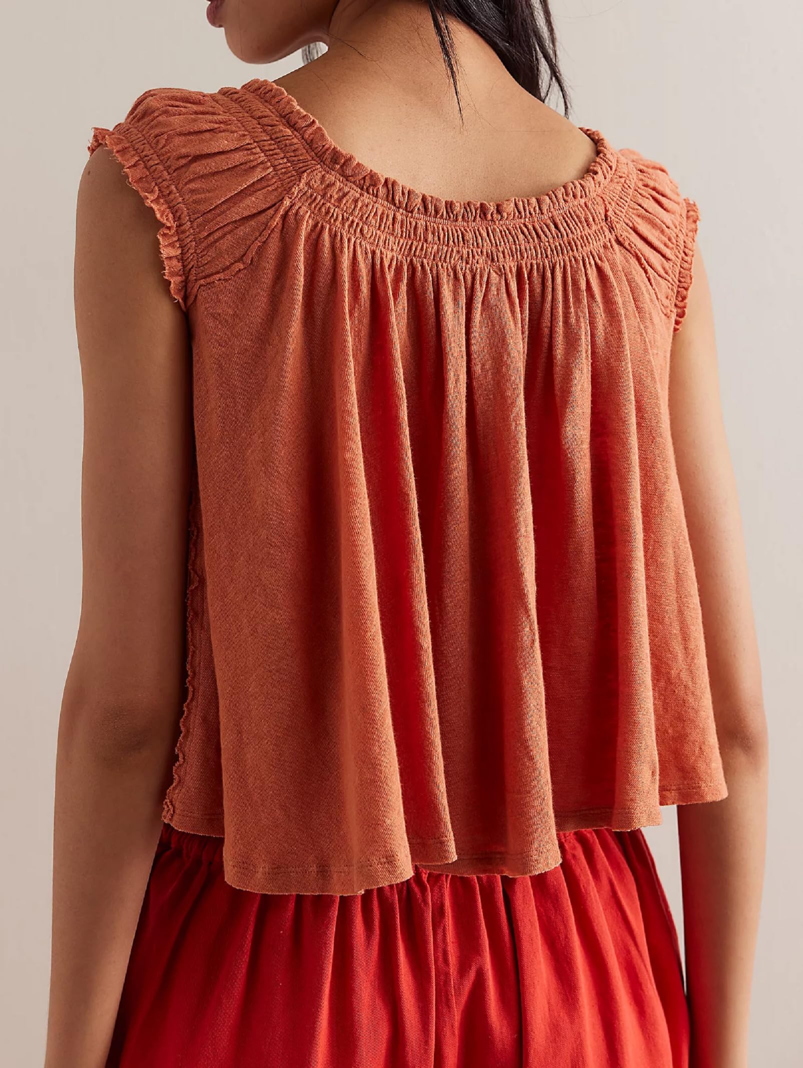 Y2K Short Sleeve Babydoll Tops for Women Cute Aesthetic U Neck Teen Girls Tshirt Ruffle Hem Patchwork Peplum Shirts