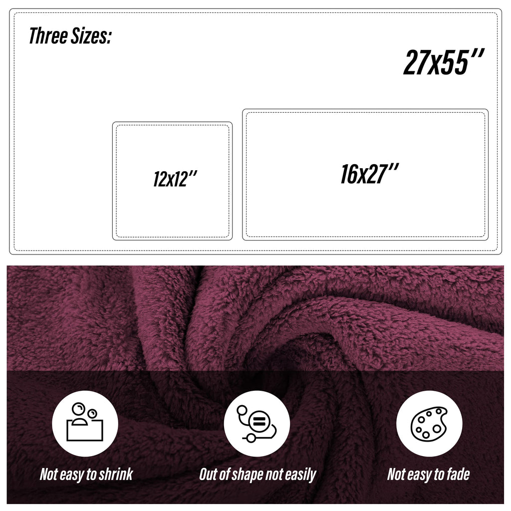 Ultra Soft Towel Set - Quick Drying - 2 Bath Towels 2 Hand Towels 2 Washcloths - Microfiber Coral Velvet Highly Absorbent Towel (6 Pcs)